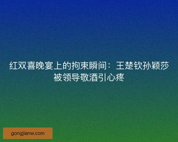 红双喜晚宴上的拘束瞬间：王楚钦孙颖莎被领导敬酒引心疼