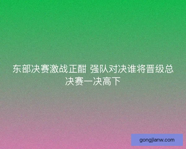 东部决赛激战正酣 强队对决谁将晋级总决赛一决高下