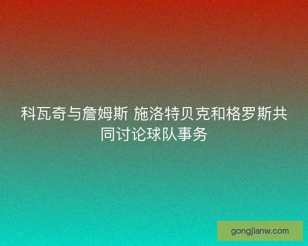 科瓦奇与詹姆斯 施洛特贝克和格罗斯共同讨论球队事务