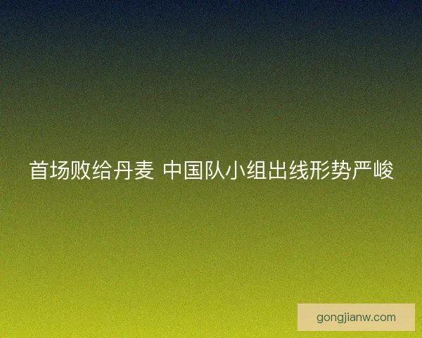 首场败给丹麦 中国队小组出线形势严峻
